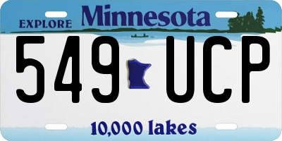 MN license plate 549UCP