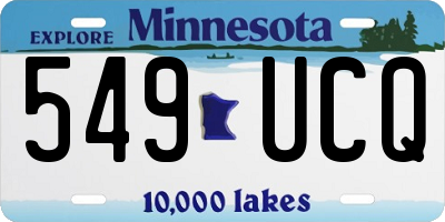 MN license plate 549UCQ