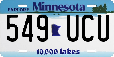 MN license plate 549UCU