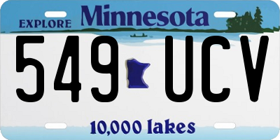 MN license plate 549UCV