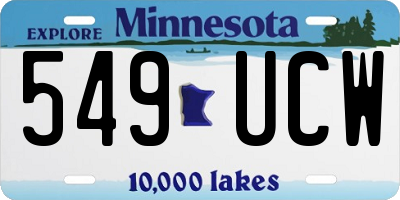 MN license plate 549UCW