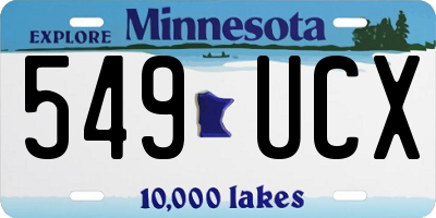 MN license plate 549UCX