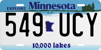 MN license plate 549UCY