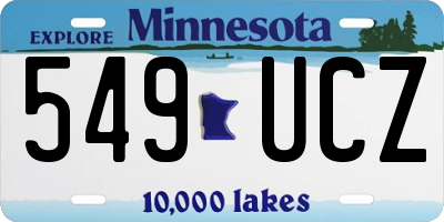 MN license plate 549UCZ