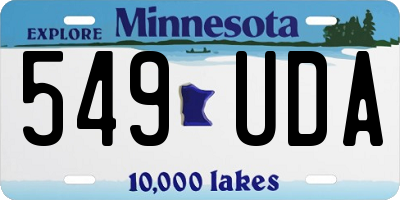 MN license plate 549UDA