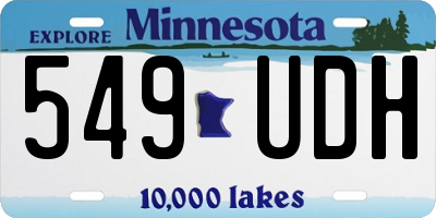 MN license plate 549UDH