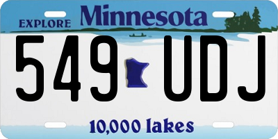 MN license plate 549UDJ