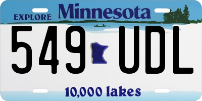 MN license plate 549UDL