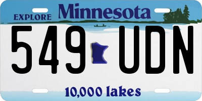 MN license plate 549UDN