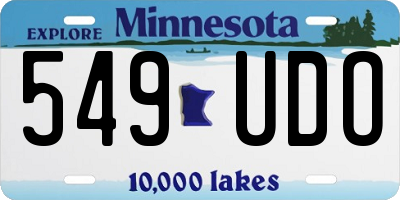 MN license plate 549UDO