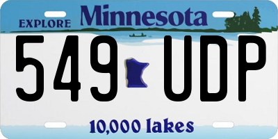 MN license plate 549UDP