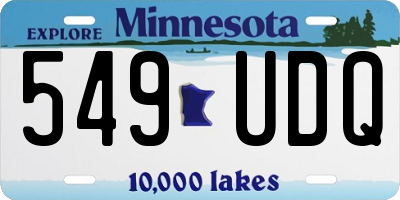 MN license plate 549UDQ