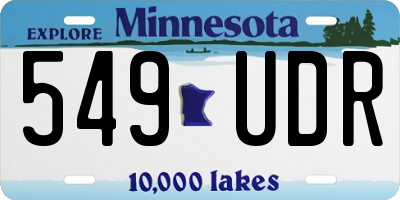 MN license plate 549UDR