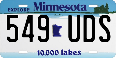 MN license plate 549UDS