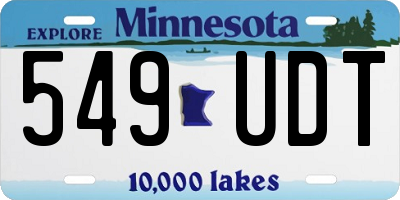 MN license plate 549UDT
