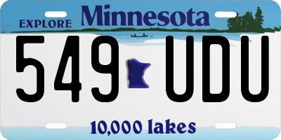 MN license plate 549UDU