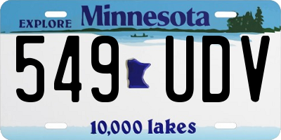 MN license plate 549UDV