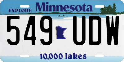 MN license plate 549UDW