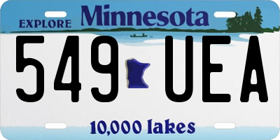 MN license plate 549UEA