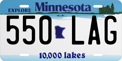 MN license plate 550LAG