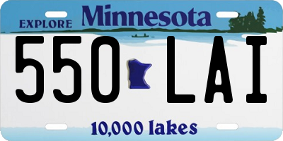 MN license plate 550LAI