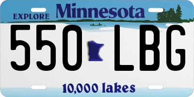 MN license plate 550LBG