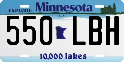 MN license plate 550LBH