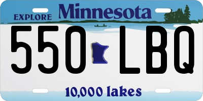 MN license plate 550LBQ