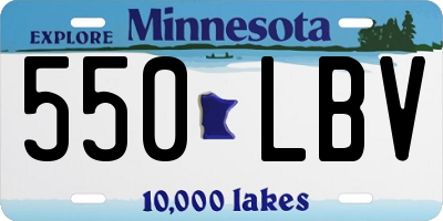 MN license plate 550LBV