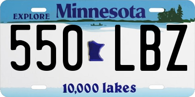 MN license plate 550LBZ