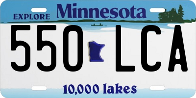 MN license plate 550LCA
