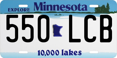 MN license plate 550LCB