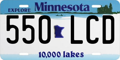 MN license plate 550LCD