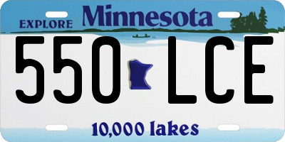MN license plate 550LCE