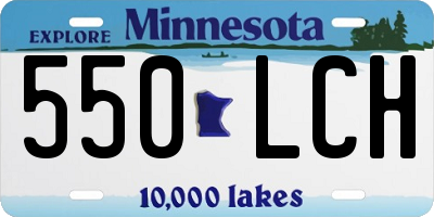 MN license plate 550LCH