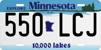 MN license plate 550LCJ
