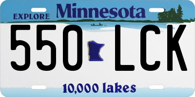 MN license plate 550LCK