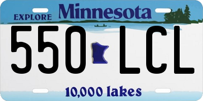 MN license plate 550LCL