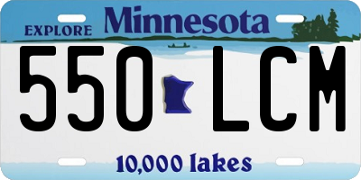 MN license plate 550LCM