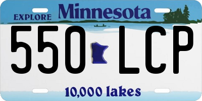 MN license plate 550LCP