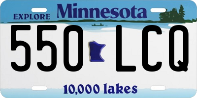 MN license plate 550LCQ