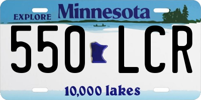 MN license plate 550LCR