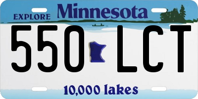 MN license plate 550LCT
