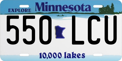 MN license plate 550LCU