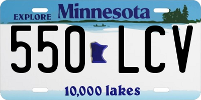 MN license plate 550LCV