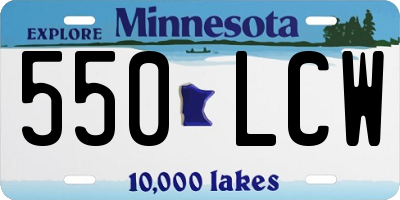 MN license plate 550LCW