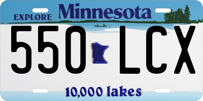 MN license plate 550LCX