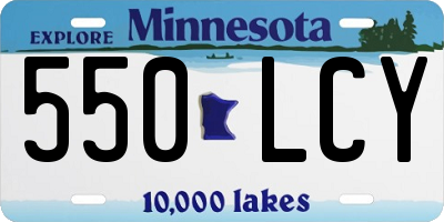 MN license plate 550LCY