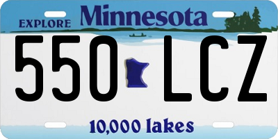 MN license plate 550LCZ