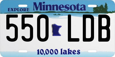 MN license plate 550LDB